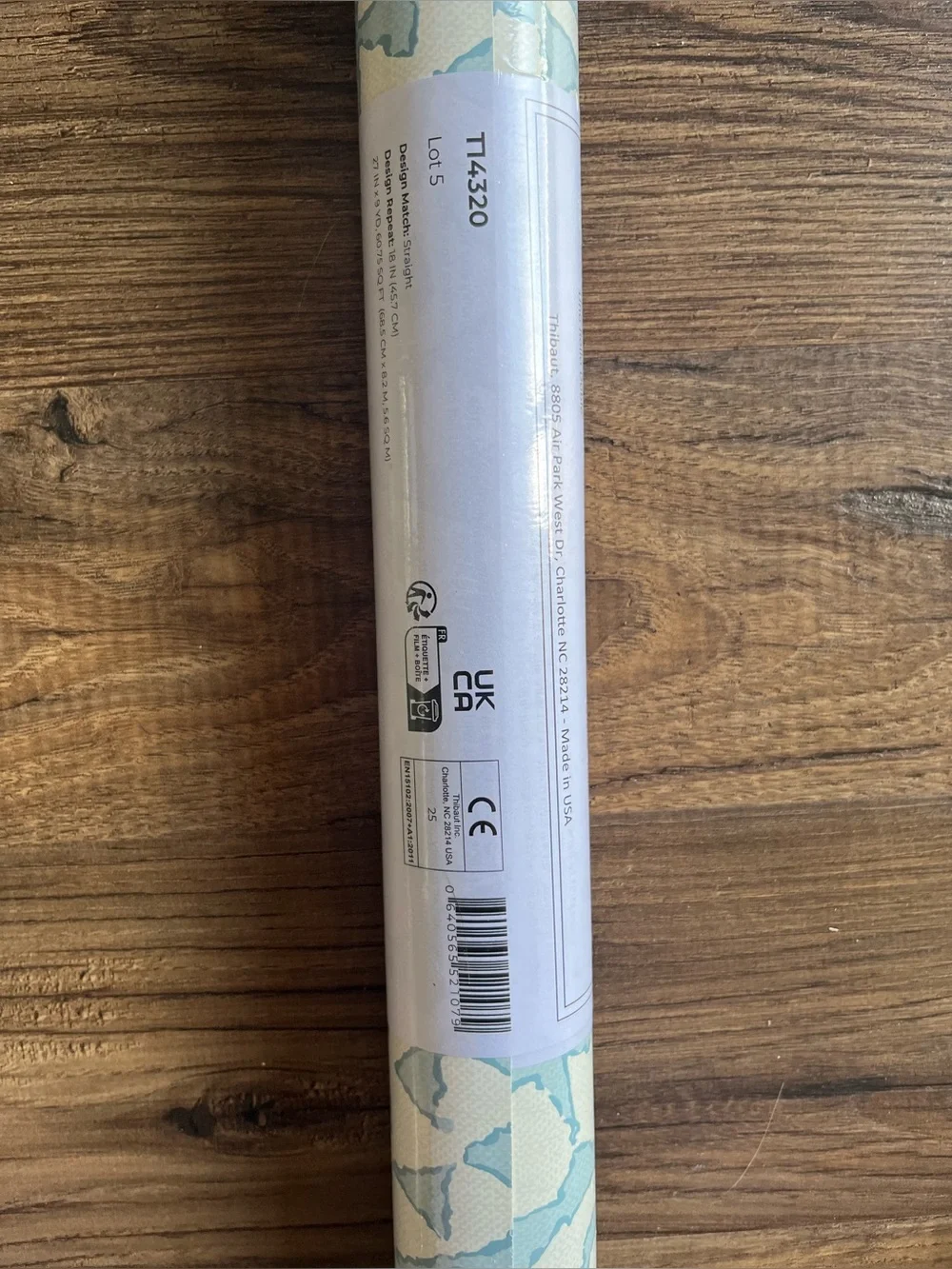 NWT ~ THIBAUT Wallpaper Chamomile T14320 Spa Blue 1 Double Roll Sealed